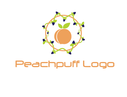 orange in circle with berries logo