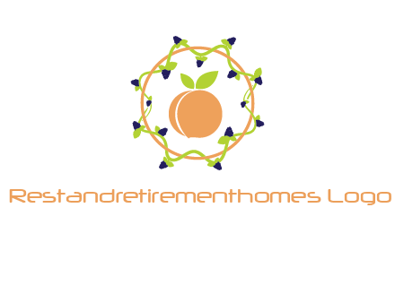 orange in circle with berries logo