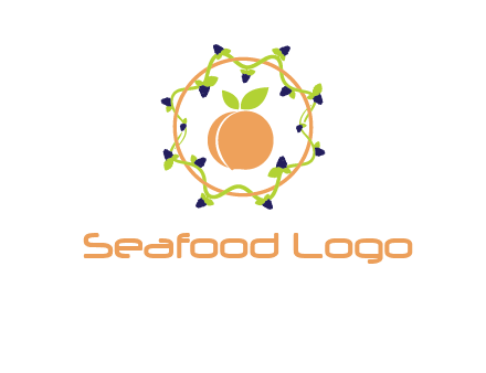 orange in circle with berries logo
