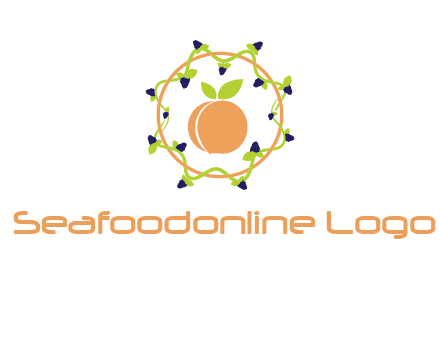 orange in circle with berries logo