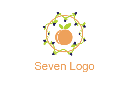 orange in circle with berries logo
