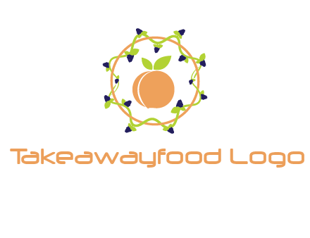 orange in circle with berries logo