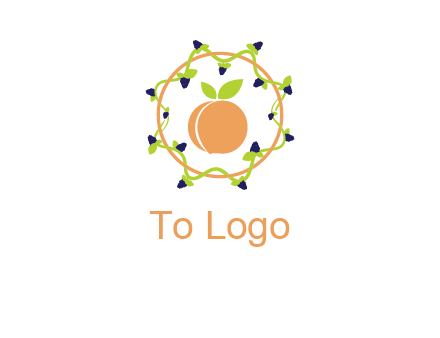 orange in circle with berries logo