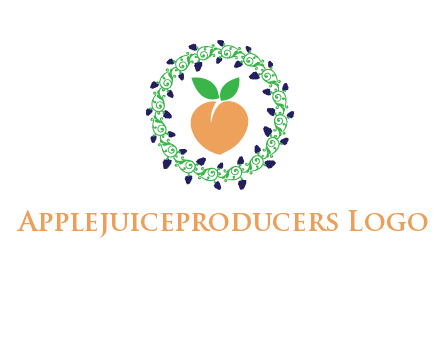 peach fruit ornament vector