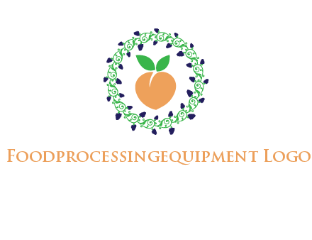 peach fruit ornament vector