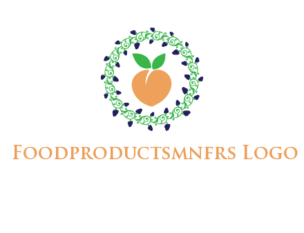 peach fruit ornament vector