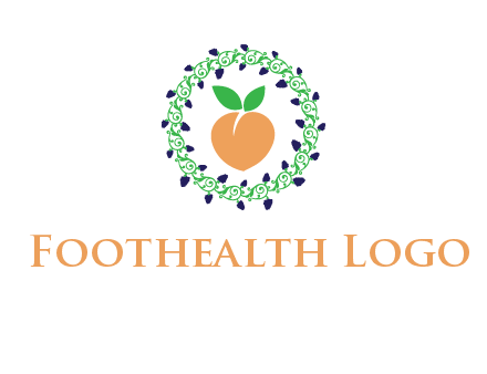 peach fruit ornament vector