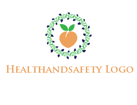 peach fruit ornament vector
