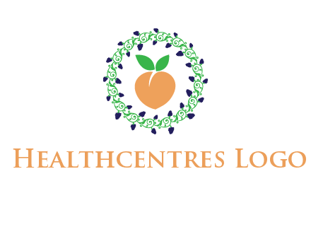 peach fruit ornament vector