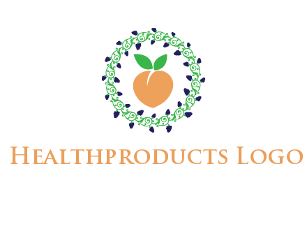 peach fruit ornament vector