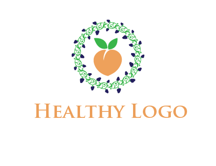 peach fruit ornament vector