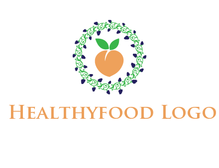 peach fruit ornament vector