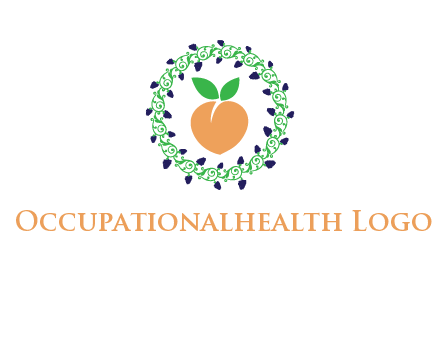 peach fruit ornament vector