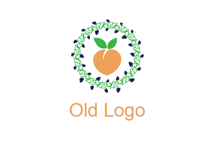 peach fruit ornament vector
