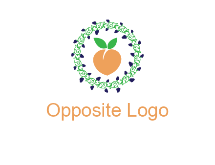 peach fruit ornament vector