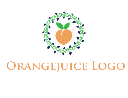 peach fruit ornament vector