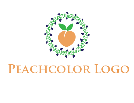 peach fruit ornament vector