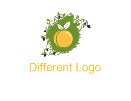 peach and grape icon