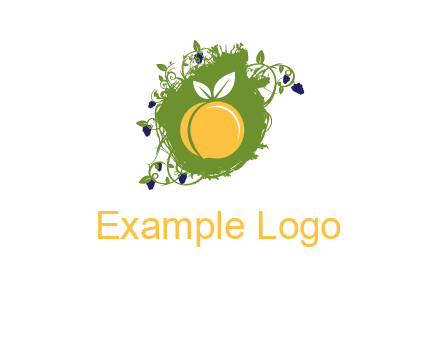 peach and grape icon