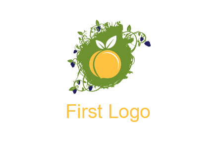 peach and grape icon