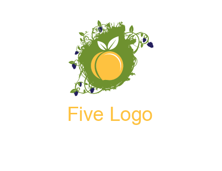 peach and grape icon