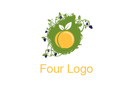 peach and grape icon