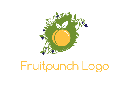 peach and grape icon