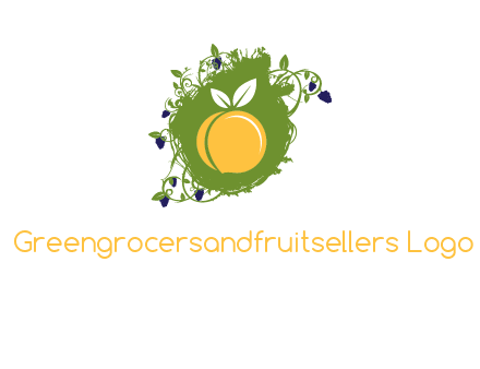 peach and grape icon