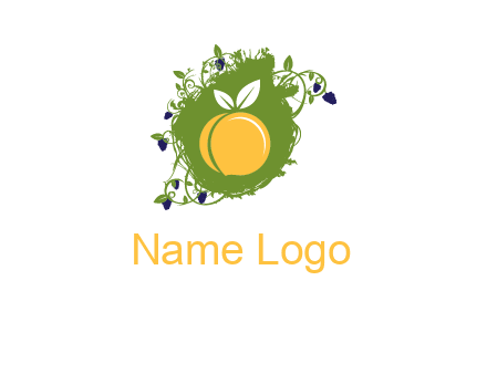 peach and grape icon
