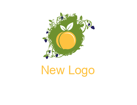 peach and grape icon