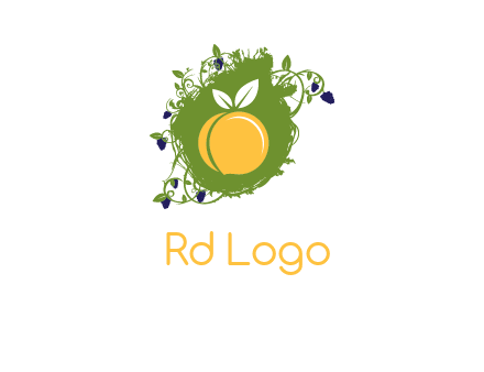 peach and grape icon