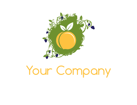 peach and grape icon