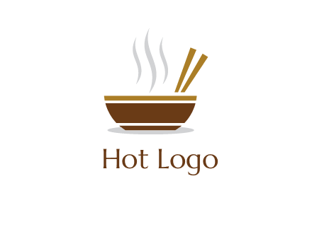 bowl and chopsticks logo