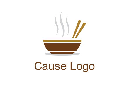 bowl and chopsticks logo