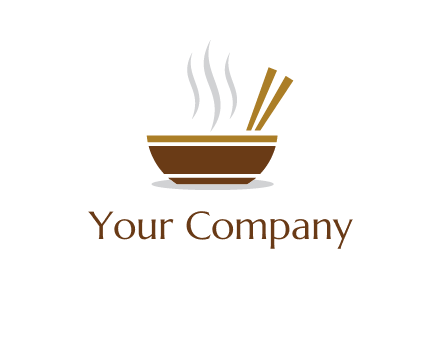 bowl and chopsticks logo