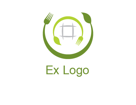 leaf and fork logo