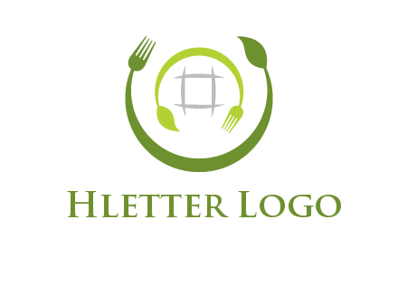 leaf and fork logo