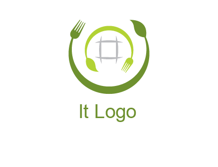 leaf and fork logo