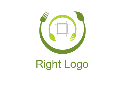 leaf and fork logo
