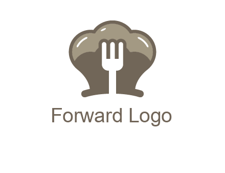 fork in chef hat logo
