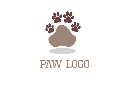paw prints logo