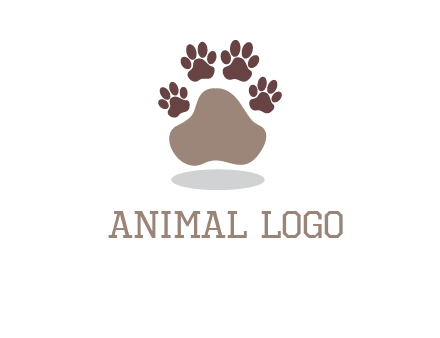 paw prints logo