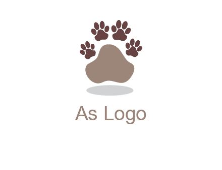 paw prints logo