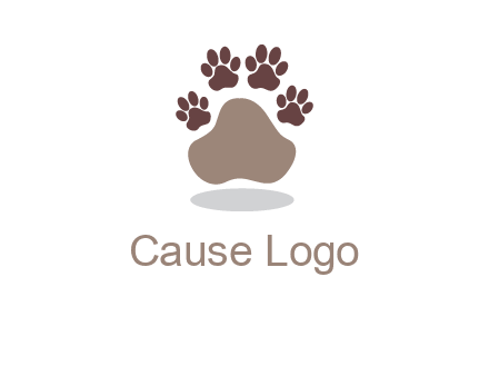 paw prints logo