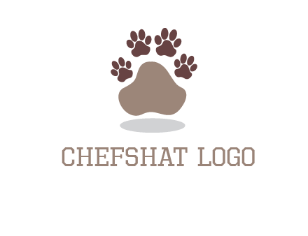 paw prints logo