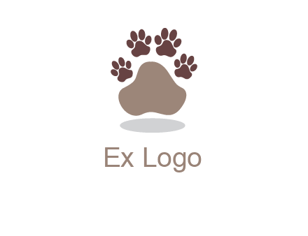 paw prints logo
