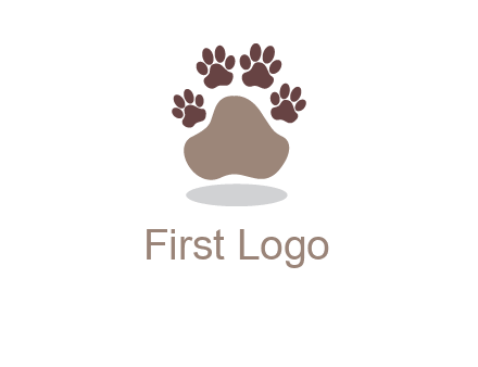 paw prints logo