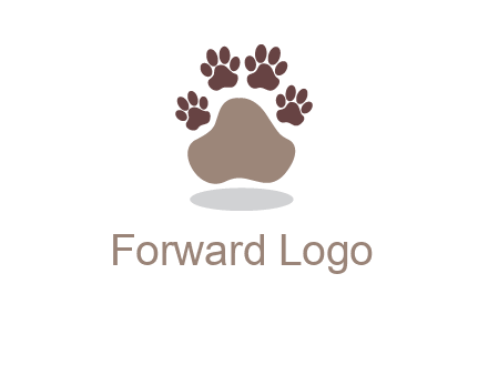 paw prints logo