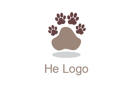 paw prints logo