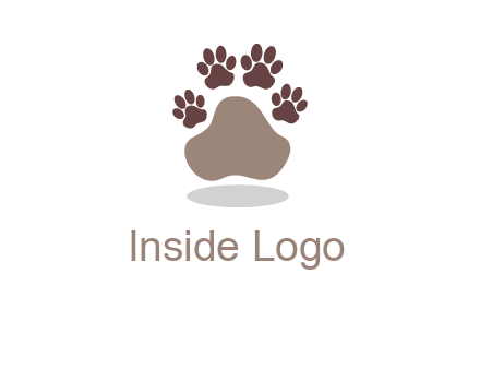 paw prints logo